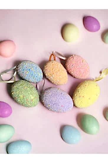 Happyland Paskalya Yumurtası Renkli 6 Lı Yapay Paskalya Süs