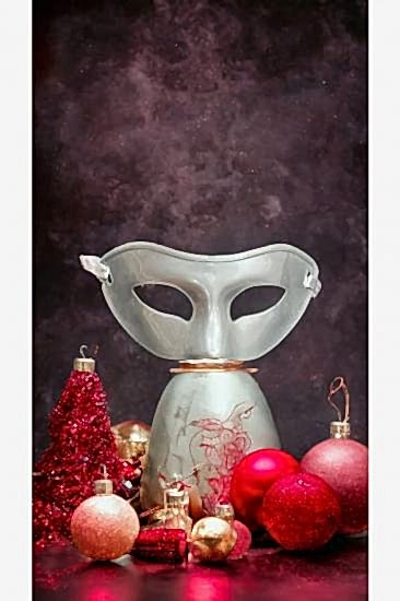 Happyland Yılbaşı Gümüş Balo Maskesi Yeni Yıl Aksesuarı Plastik Balo Maskesi