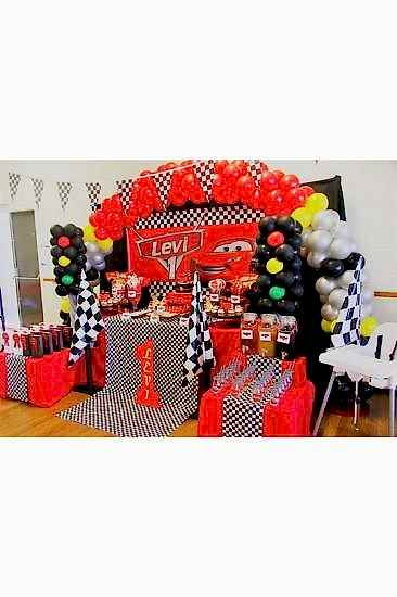 Happyland Arabalar Doğum Günü Konseptleri Seti Cars Konsepti Parti Malzemeleri Lüks Paket