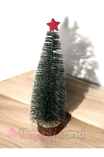 Happyland Yılbaşı 20 cm Masa Üzeri Mini Ağaç Seti 20cm-25cm Masa Üzeri KarlıYılbaşı Ağacı Hediye