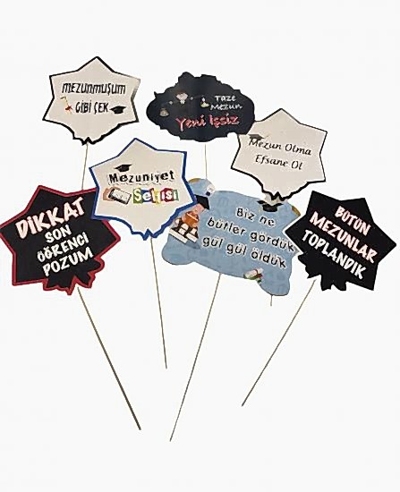 Happyland 7 Adet Mezuniyet Konuşma Kartları