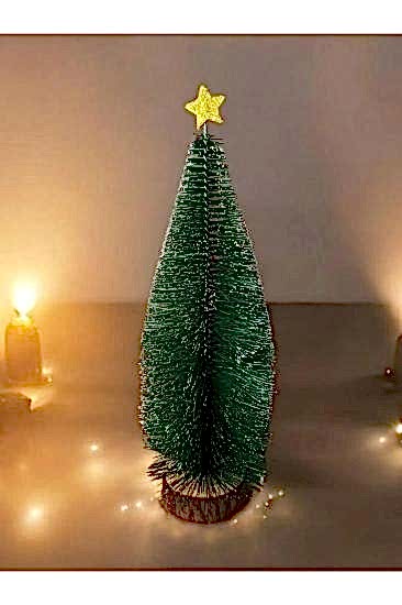 Happyland Yılbaşı 25 cm Masa Üzeri Mini Ağaç Seti 20cm-25cm Masa Üzeri KarlıYılbaşı Ağacı Hediye