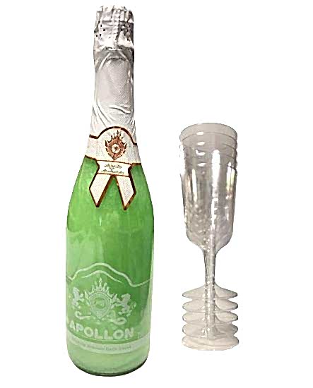 Happyland Mojito Aromalı Alkolsüz Şampanya Bride To Be Bekarlığa Veda Yetişkin Doğum Günü Patlatmalık Gazoz Parti İçeceği Yeşil Kokteyl Sparkling Flavour 750ml Kadehli