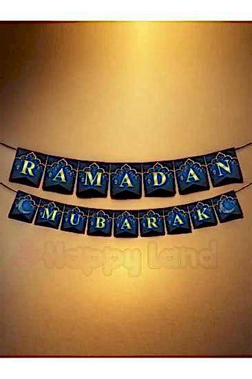 HappylandRamazan Ayı Ramadan Mubarak Yazısı Ramazan Süsleri Dekor Yazı