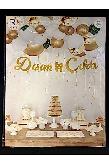 Happyland Gold Dişim Çıktı Kaligrafi Yazı Banner 