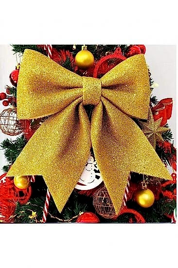 Happyland Yılbaşı Süsü Eva Gold Fiyonk Büyük Yılbaşı Dekoru 30 cm X 32 cm Yılbaşı Ağacı Süsü