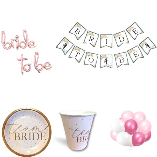 Happyland Bekarlığa Veda Partisi Rose Gold Bride To Be Parti 28 Parça Set Team Bride 