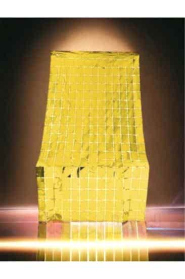 Happyland Potikare Metalize Arka Fon Kapı Perdesi Gold 100x200