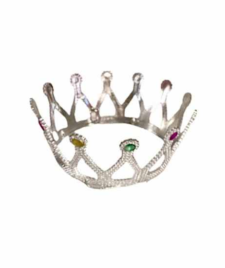Happyland Gümüş Renkli Taşlı Taç