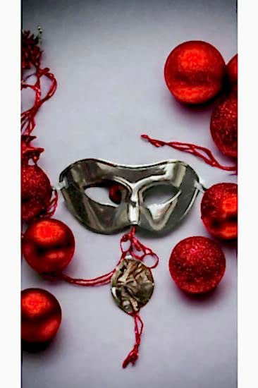 Happyland Yılbaşı Siyah Balo Maskesi Yeni Yıl Aksesuarı Plastik Balo Maskesi