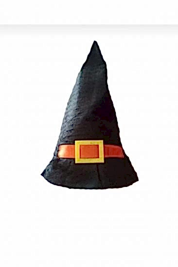 Happyland Halloween Siyah Renk Ince Keçe Kumaş 33 Cm Uzun Cadı Şapkası Yetişkin Şapkası