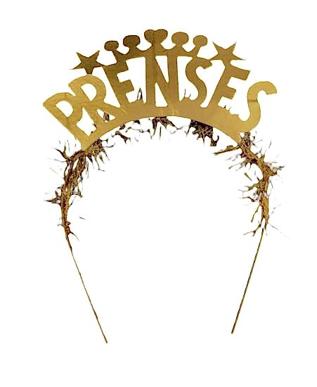 HappyLand Prenses Yazılı Gold Renk Yazılı Karton Taç Altın Sarısı