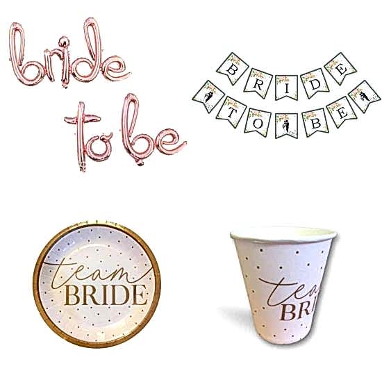 Happyland Bekarlığa Veda Partisi Rose Gold Bride To Be Parti 18 Parça Set Team Bride 