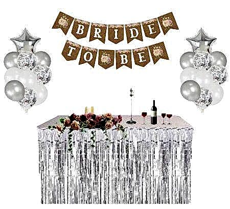 Happyland Bride To Be Bekarlığa Veda Partisi Balonlu Kutlama Paketi Gümüş