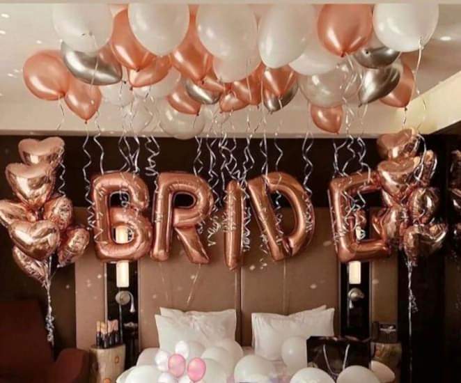 Happyland Bride Yazılı Folyo Balon Seti 100 cm Rosegold Bekarlığa Veda Kutlama Bride To Be Partisi