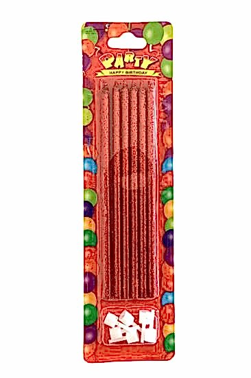 Happyland Kırmızı Simli Pasta Mumu