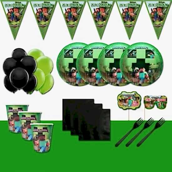 Happyland Minecraft Konsept 16 Kişilik Doğum Günü Parti Malzemeleri