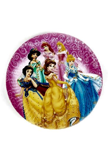 Happyland Disney Prensesleri 6 Prenses Model Figürlü Karton Tabak 8’li 