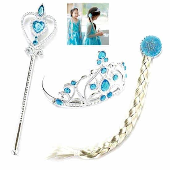 Elsa Karlar Ülkesi Saç Taç Asa Set