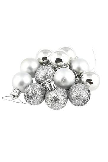 Happyland Yılbaşı Ağacı Süsleme 4 cm Gümüş Top 18’li Gümüş Renkli Cici Top
