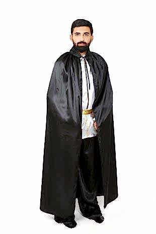 Cadılar Bayramı 140 cm Yetişlin Siyah Pelerin