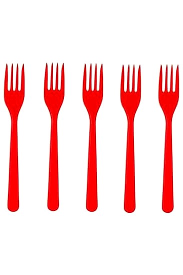 Happyland Kırmızı 25’li Plastik Çatal