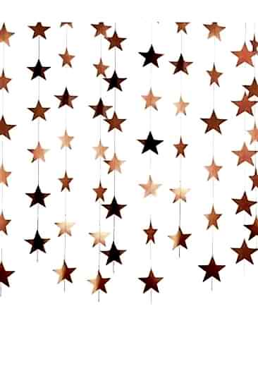 Happyland&nbsp;Rosegold Renkte Yıldız Şekilli Ipli 30 Parça Süs﻿﻿
