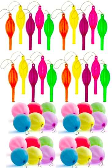 Happyland Lastikli Punch Balon Çok Renkli Karışık Renkli Lastikli Balon 10 Adet