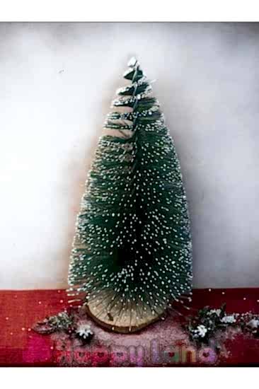 Mini Masa Üzeri Yılbaşı Ağacı 1 Adet 15 cm Minyatür Karlı Model Yılbaşı Ağacı