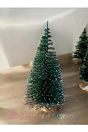 Mini Masa Üzeri Yılbaşı Ağacı 1 Adet 10 cm Minyatür Karlı Model Yılbaşı Ağacı