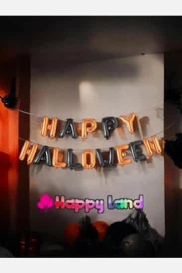 Halloween Cadılar Bayramı Happy Halloween Yazılı Folyo Balon Seti