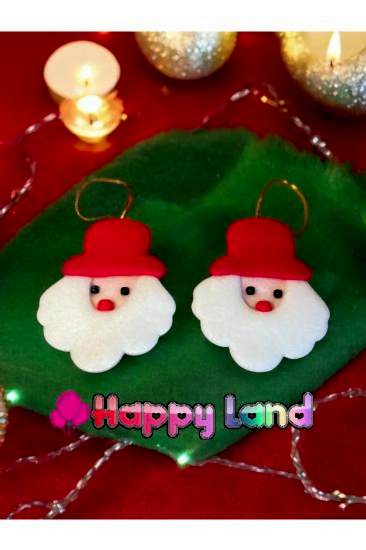 Yılbaşı Çam Ağacı 2’li Noel Baba Süs Peluş Noel Baba Yılbaşı Ağacı Asmalık Süs 8 cm