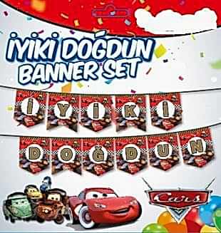 Happyland Cars Arabalar İyi Kİ doğdun Banner