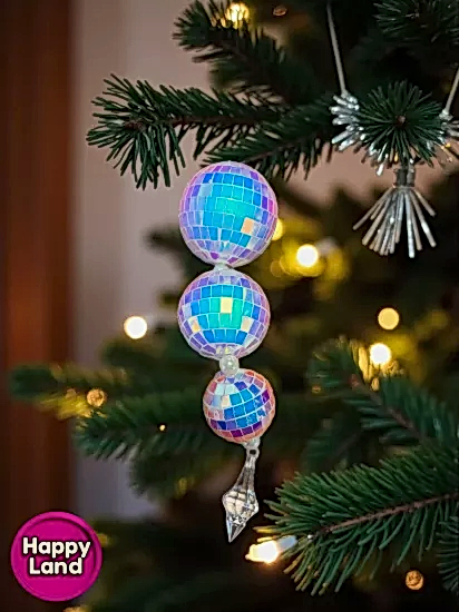 Happyland Disko Topu Asma Süs Disko Topu Parlak Aynalı Yılbaşı Ağacı Süsü 20 CM HAPPY2025-115