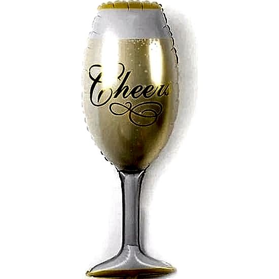 Happyland Kadeh Folyo Balon Doğum Günü Balonu Parti Balonu 92 x 37 cm Gold Kadeh