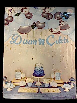 Happyland Mavi Dişim Çıktı Kaligrafi Yazı Banner