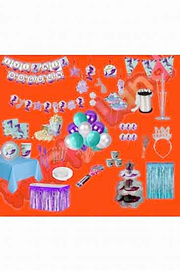 Happyland Denizkızı Doğum Günü Konseptleri Seti Deniz Kızı Konsepti Parti Malzemeleri Lüks Paket