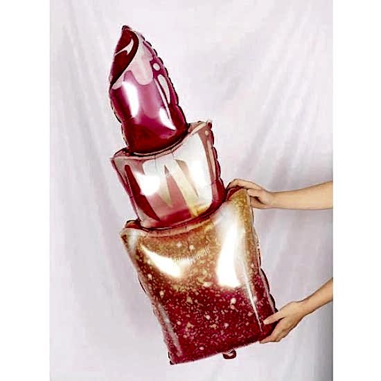 Happyland Ruj Şeklinde Folyo Balon Doğum Günü Parti Balonu Ruj Balon