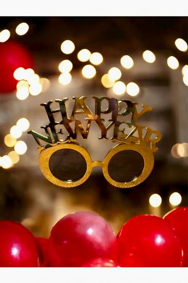 Happyland Yılbaşı Parti Gözlüğü Happy New Year Yazılı Gold Yılbaşı Gözlük Yeni Yıl Aksesuar