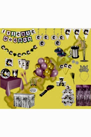 Happyland Unicorn Doğum Günü Konseptleri Seti Tek Boynuzlu At Konsepti Parti Malzemeleri Lüks Paket