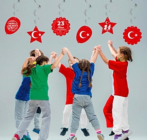 Happyland 23 Nisan Kutlama 6’lı Tavan Sarkıt Süsü