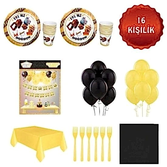 Happyland Inşaat Temalı Doğum Günü Parti Seti 16 Kişillk