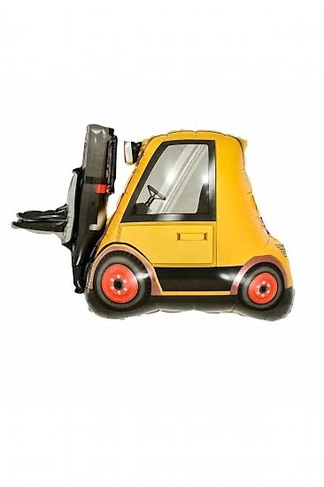 Happyland Forklift Balon İnşaat Temalı Folyo Balon İş Makineleri İnşaat Konsept Doğum Günü Balonu