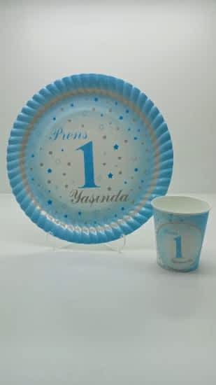 Happyland Erkek Yıldız 1 Yaş Temalı Tabak Ve Bardak