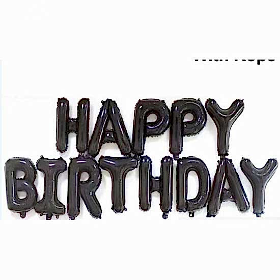 Happyland Happy Birthday Folyo Balon Siyah&nbsp;(35 cm)