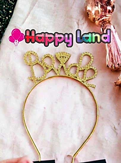 Happyland Gold Renk Kristal Taşlı Bride Doğum Günü Tacı 17*16 cm gold