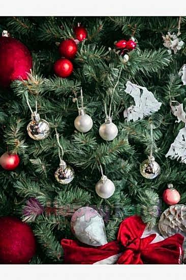 Happyland Yılbaşı Çam Ağacı Süsü Asetat Kutulu 6 Adet Gümüş Renk 4 Cm