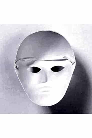 Happyland Beyaz Maske Halloween Kağıt Maske Tam Yüz Opera Maskeli Çocuk Boyama Maskesi Kağıt