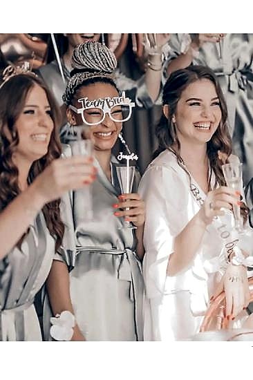 Happyland Bride To Be Partisi Beyaz - Rose Gold Bekarlığa Veda Partisi Konsept Bride 4’lü Set