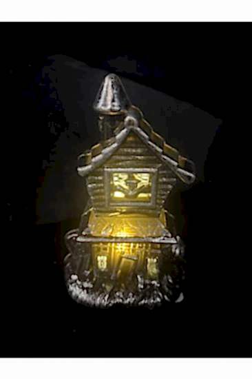 Happyland Halloween 1 adet Mini Tealight Ev Şeklinde Mum 10cm Günışığı Renk Cadılar Bayramı Dekor 